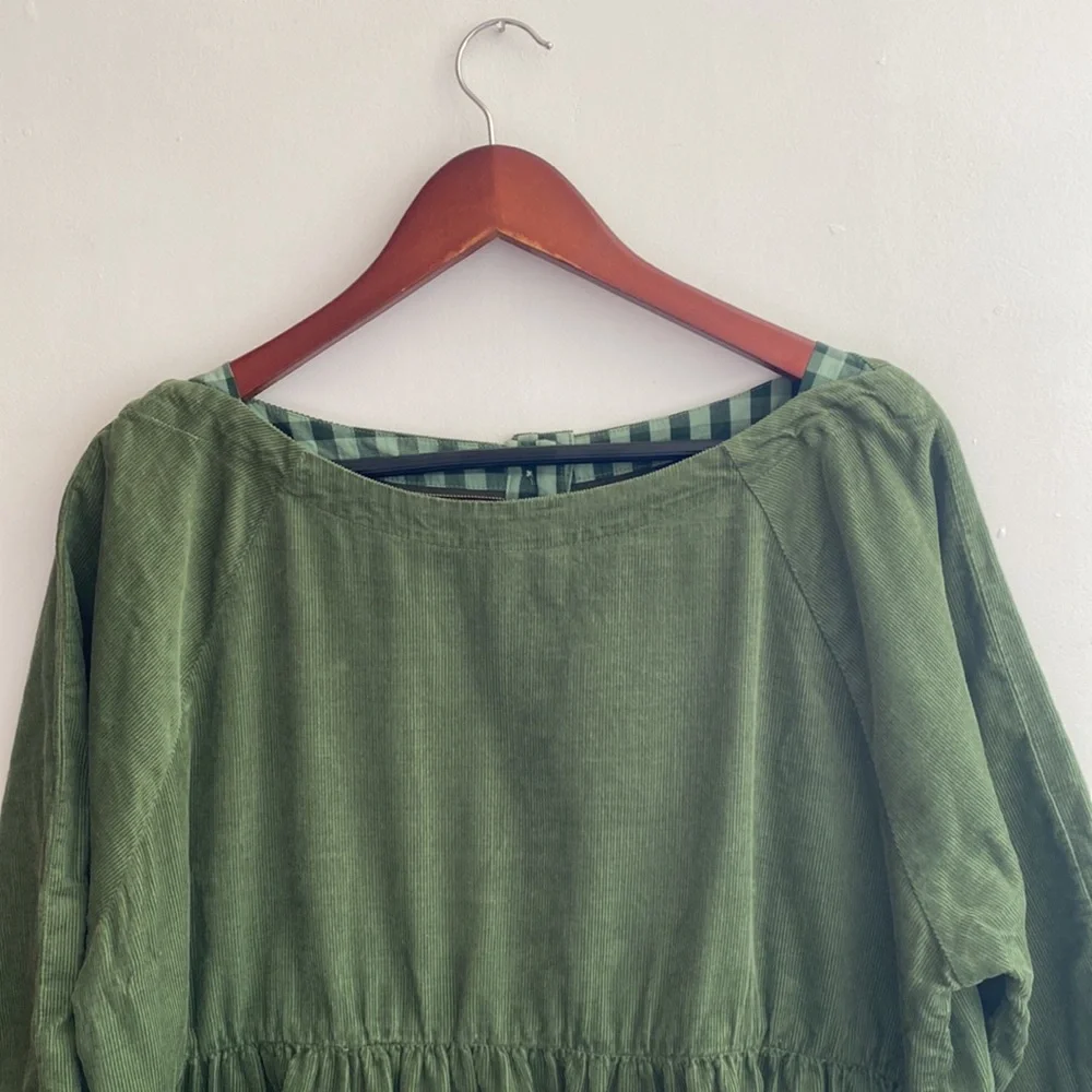 Anthropologie S Maria Babydoll Corduroy Top - Picture 6 of 12